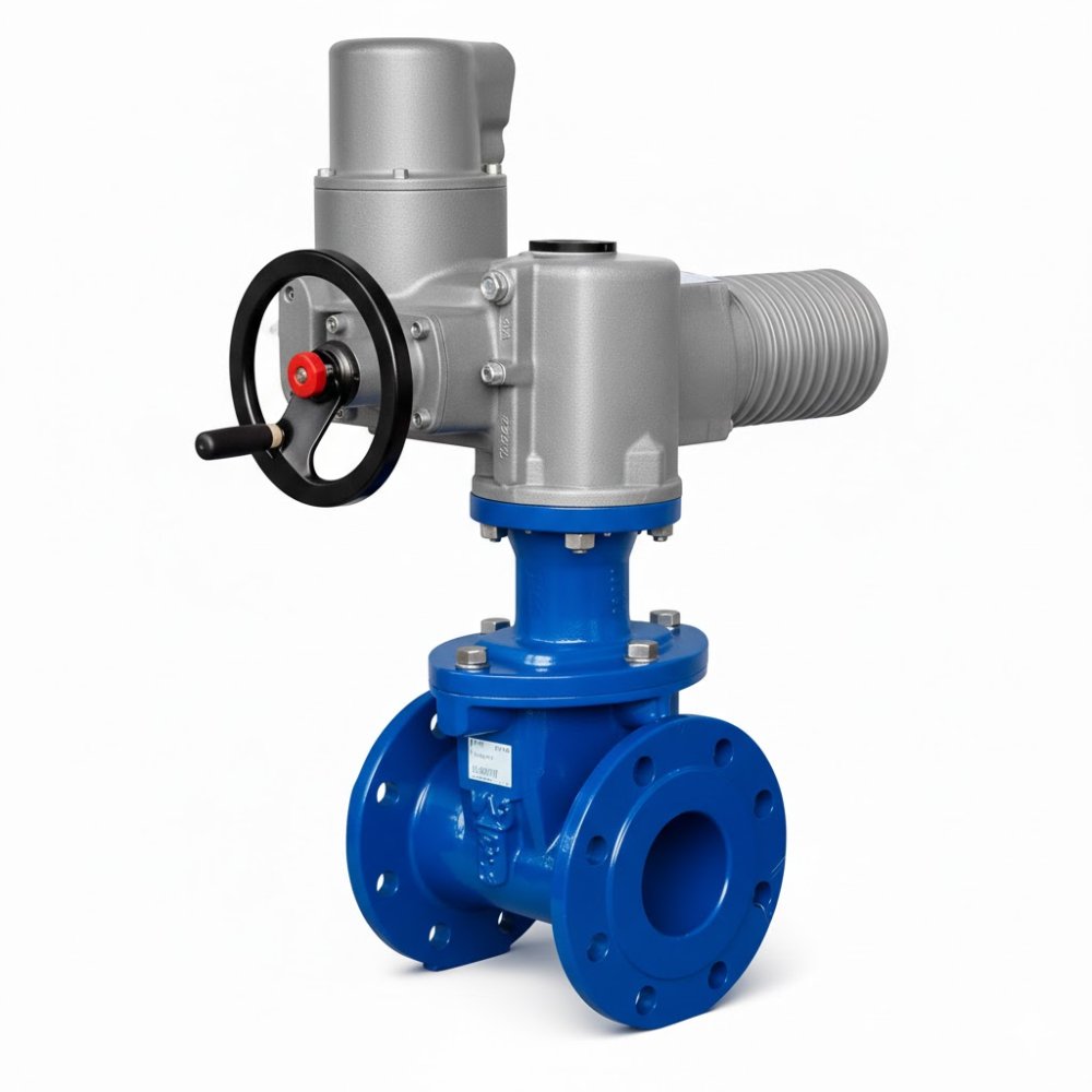Задвижка VAG EKOPlus DN600 PN 10 фланцевая клиновая чугунная с электроприводом AUMA SA 10.2 с обрезиненным клином купить по выгодным ценам | Хопер Сталь